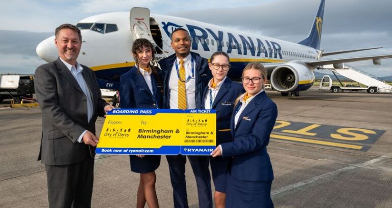 Ryanair Celebrates City of Derry Airport 5m pax milestone