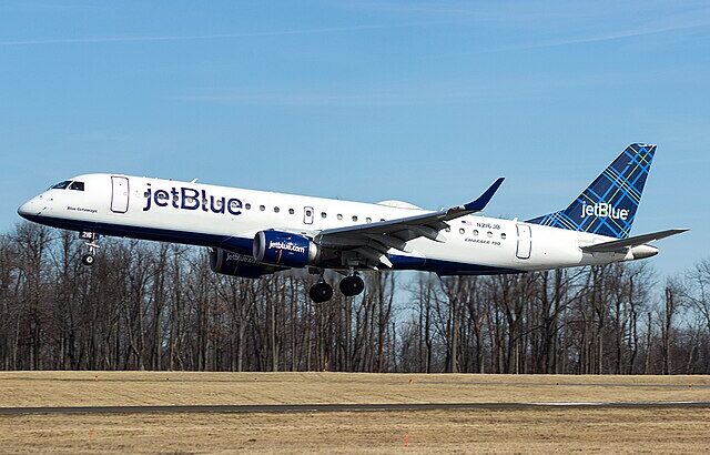 Ex JetBlue Embraer 190 arrives Ireland West Airport