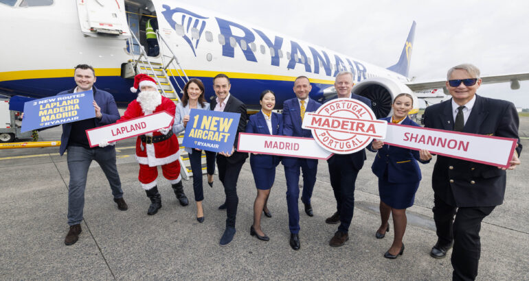 Ryanair Bases 4th Boeing 737 in Shannon for Winter 25